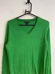 Green Tommy Hilfiger Jumper Women's Large