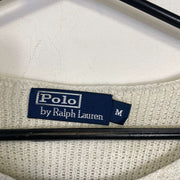 Black White Striped Polo Ralph Lauren Knitwear Sweater Mens Medium