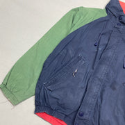 Vintage 90s Navy Green White Nautica Jacket Men's Large