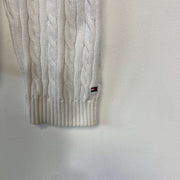 Cream Tommy Hilfiger Cable Knit Sweater Womens Medium