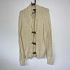 Cream Lauren Ralph Lauren Cable Knit Cardigan Buckle Womens XL