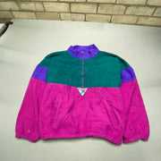 Vintage Green Pink Fleece Men's XL