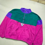 Vintage Green Pink Fleece Men's XL