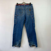 Blue Carhartt Carpenter Workwear Jeans W34