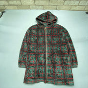 Vintage Multicolour Long Fleece Jacket Men's Small