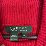 Red Lauren Ralph Lauren Turtle Neck Sweater Womens XXXL