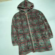 Vintage Multicolour Long Fleece Jacket Men's Small