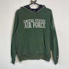 Green United States Air Force Champion Hoodie Mens Large