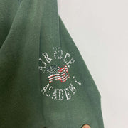 Green United States Air Force Champion Hoodie Mens Large