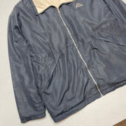 Navy and Beige Kappa Bomber Jacket Men's XL