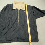 Navy and Beige Kappa Bomber Jacket Men's XL