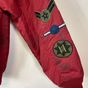 Vintage Red Flying Bomber Jacket Bomber Nylon College Large
