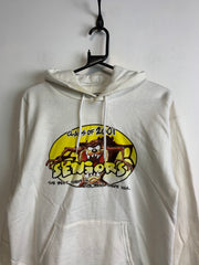 Vintage White Hanes Hoodie Men's Small