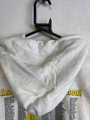 Vintage White Hanes Hoodie Men's Small