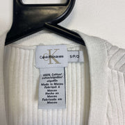 White Sleeveless Calvin Klein Sweater Vest Womens Small