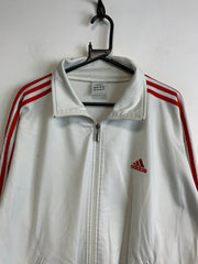 00s White Adidas Track Jacket Men's XL