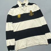 Vintage Black and White Polo Ralph Lauren Polo Shirt Men's XL