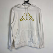 White Kappa Pull Over Hoodie Mens Small