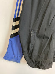 Vintage 90s Black and Blue Adidas Windbreaker Men's Large