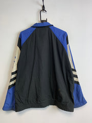 Vintage 90s Black and Blue Adidas Windbreaker Men's Large