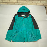 Cyan and Black Columbia Raincoat Men's Medium