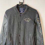 Grey Teddy Smith Varsity Jacket Grey XS