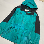 Cyan and Black Columbia Raincoat Men's Medium