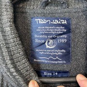 Grey Teddy Smith Varsity Jacket Grey XS
