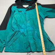 Cyan and Black Columbia Raincoat Men's Medium