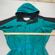 Cyan and Black Columbia Raincoat Men's Medium