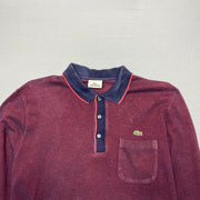 Maroon Lacoste Polo Shirt Men's Large