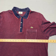 Maroon Lacoste Polo Shirt Men's Large