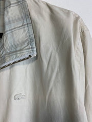 White and Grey Lacoste Reversible Jacket Men's Large