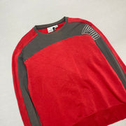 Red and Grey Puma Sweatshirt Men's Large