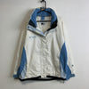 White and Blue Columbia Raincoat Women's XL