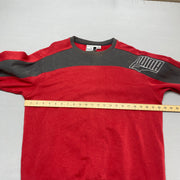 Red and Grey Puma Sweatshirt Men's Large