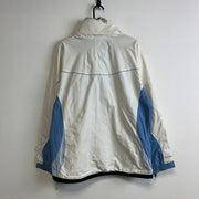 White and Blue Columbia Raincoat Women's XL