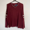 Burgundy Chaps Ralph Lauren V-Neck Sweater Mens XL