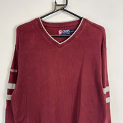 Burgundy Chaps Ralph Lauren V-Neck Sweater Mens XL