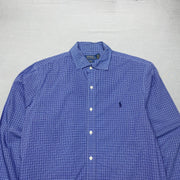 Blue Polo Ralph Lauren Button up Shirt Men's Large