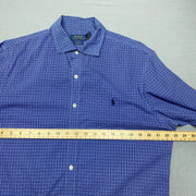 Blue Polo Ralph Lauren Button up Shirt Men's Large