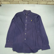 Navy Polo Ralph Lauren button up Shirt Men's Large