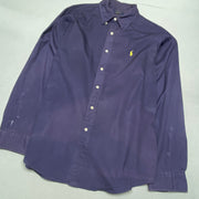 Navy Polo Ralph Lauren button up Shirt Men's Large