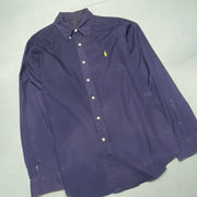 Navy Polo Ralph Lauren button up Shirt Men's Large