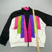 Vintage Multicolour Windbreaker Men's Small