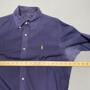 Navy Polo Ralph Lauren button up Shirt Men's Large