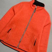 Orange Woolrich Fleece Jacket Women's Large