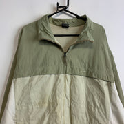 Vintage 90s Khaki and White Nike Jacket Men's XL