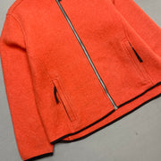 Orange Woolrich Fleece Jacket Women's Large