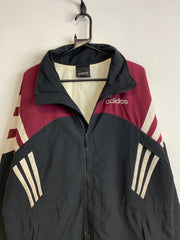 Vintage 90s Black and Red Adidas Jacket Men's Large